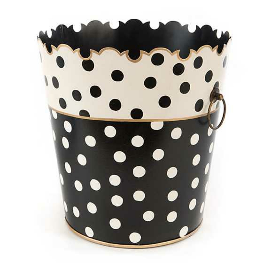Mackenzie-childs Dot Collection Waste Bin Basket.  RETIRED